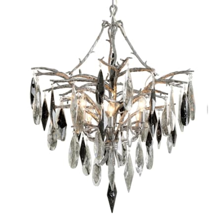 A large image of the Corbett Lighting 306-06 Blackened Silver Leaf