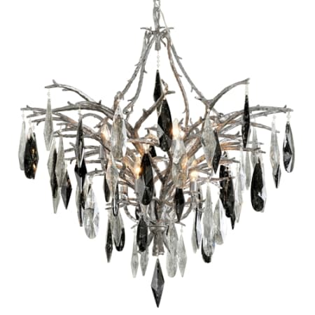 A large image of the Corbett Lighting 306-08 Blackened Silver Leaf