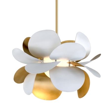 A large image of the Corbett Lighting 314-41 White / Gold Leaf