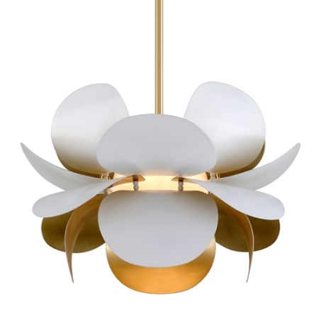 A large image of the Corbett Lighting 314-42 White / Gold Leaf