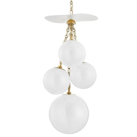 A large image of the Corbett Lighting 419-36 Vintage Brass / Gesso White
