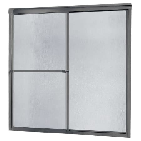 A large image of the CRAFT + MAIN TDST6058 Brushed Nickel with Rain Glass