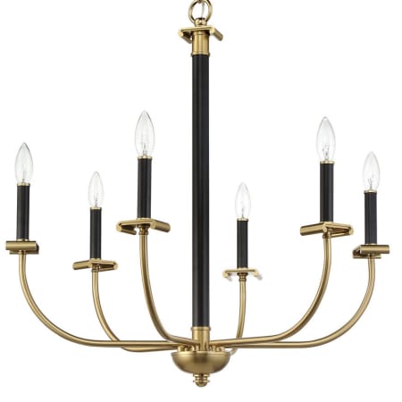 A large image of the Craftmade 54826 Flat Black / Satin Brass