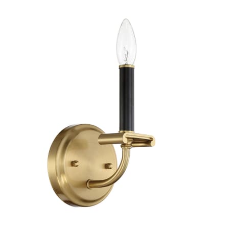 A large image of the Craftmade 54861 Flat Black / Satin Brass