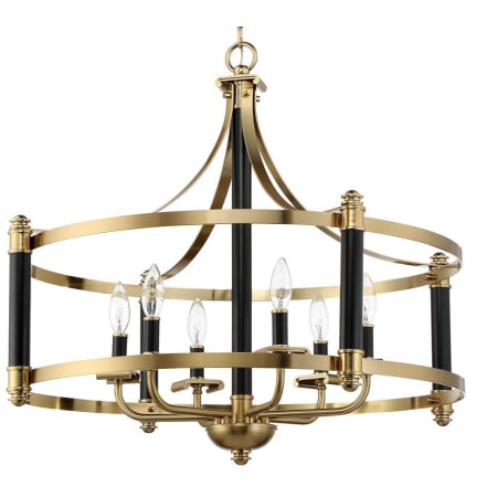 A large image of the Craftmade 54896 Flat Black / Satin Brass