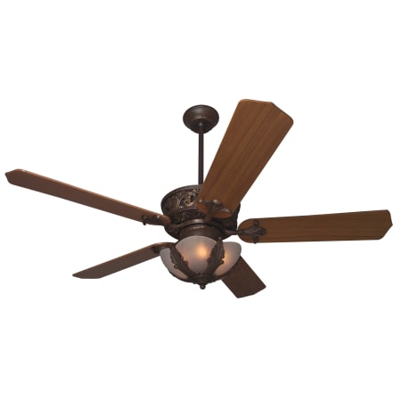 A large image of the Craftmade Fiori Aged Bronze with B554P-TK7 Fan Blades and LKE304 Light Kit