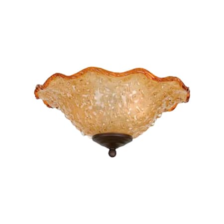 A large image of the Craftmade LKE307CFL Amber Distressed Scalloped Glass