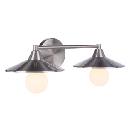 Craftmade 12519BNK2 Brushed Polished Nickel Isaac 2 Light 20