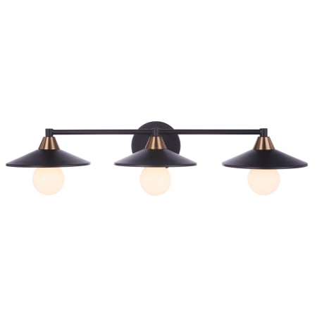 A large image of the Craftmade 125293 Flat Black / Satin Brass