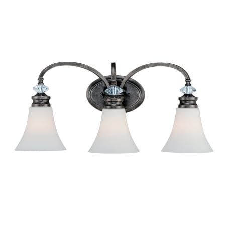 Craftmade 26703 Mbs Wg Mocha Bronze Silver Accents Boulevard 3 Light Bathroom Vanity Light 24 5 Wide