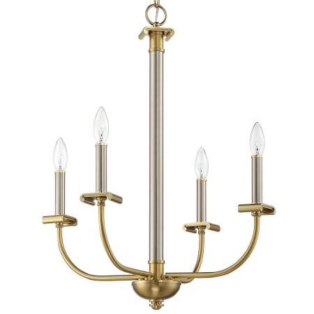 A large image of the Craftmade 54824 Brushed Polished Nickel / Satin Brass