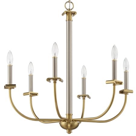 A large image of the Craftmade 54826 Brushed Polished Nickel / Satin Brass