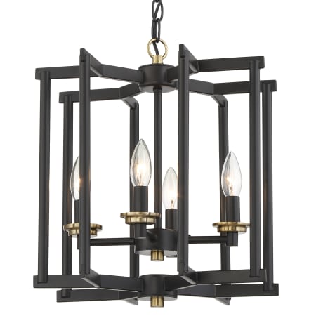 A large image of the Craftmade 56934 Flat Black / Satin Brass