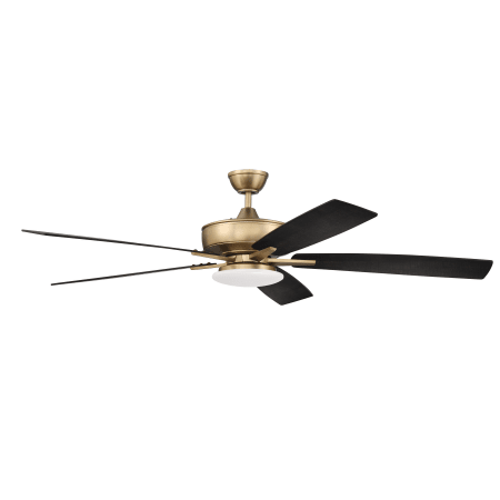 A large image of the Craftmade S1125-60 Satin Brass / Black Walnut / Flat Black