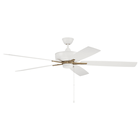A large image of the Craftmade S605-60WWOK White / Satin Brass