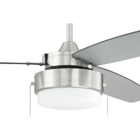 A large image of the Craftmade INT523 Brushed Polished Nickel with Brushed Nickel Blades