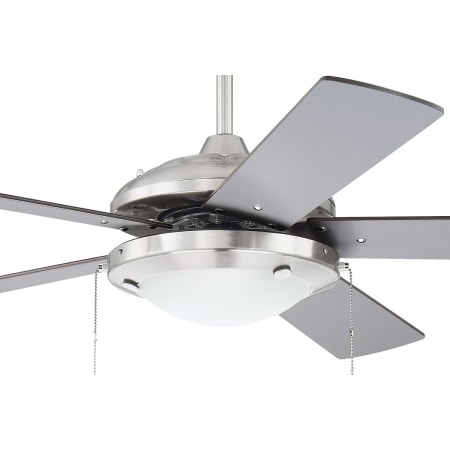 A large image of the Craftmade NIK525 Brushed Polished Nickel shown with Silver Side of Blades