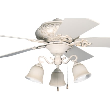 A large image of the Craftmade Ophelia Shown with B554P Antique White Premier Blades