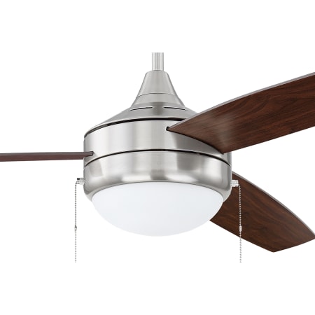 A large image of the Craftmade PHA523 Brushed Polished Nickel with Walnut Blades