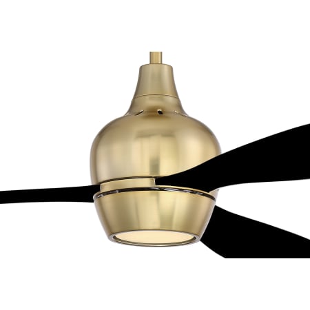 A large image of the Craftmade BRD523 Satin Brass / Flat Black Blades