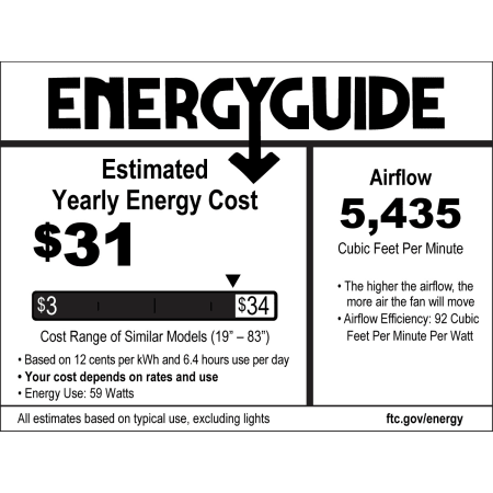 A large image of the Craftmade CYD56 Craftmade Courtyard Energy Guide