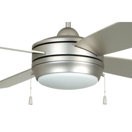 A large image of the Craftmade LAV524LK-LED Brushed Satin Nickel with Matte Silver Side of Blades