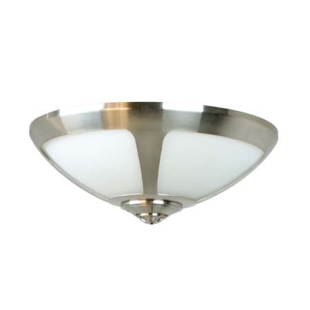 A large image of the Craftmade LK204CFL Brushed Nickel with Opal White Glass