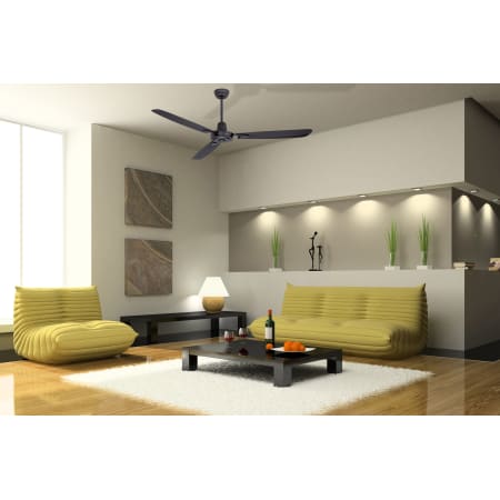 A large image of the Craftmade Velocity Flat Black in Living Room 1