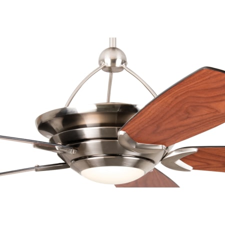 A large image of the Craftmade VS605-LED Brushed Polished Nickel with Walnut Side of Blades