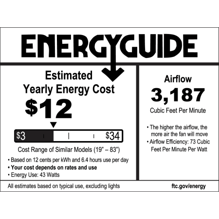 A large image of the Craftmade Woodward Craftmade Woodward Energy Guide