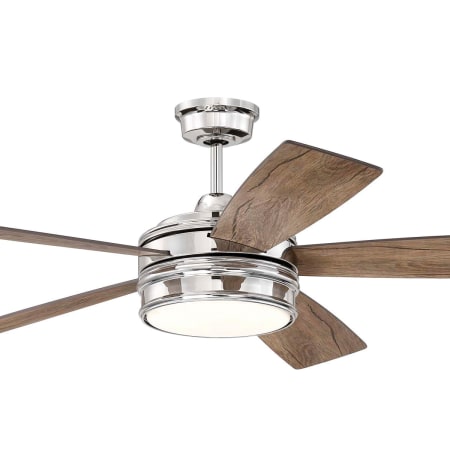 A large image of the Craftmade BRX52 Polished Nickel with Mesquite Blade Finish