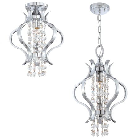 A large image of the Crystorama Lighting Group 1570-CH Chrome / Hand Polished with Glass Balls