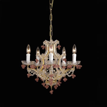 A large image of the Crystorama Lighting Group 4305-ROSA Brass
