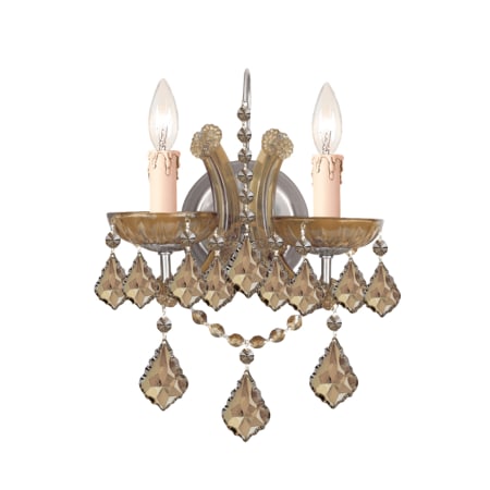 A large image of the Crystorama Lighting Group 4472-CL Antique Brass / Golden Teak Hand Polished