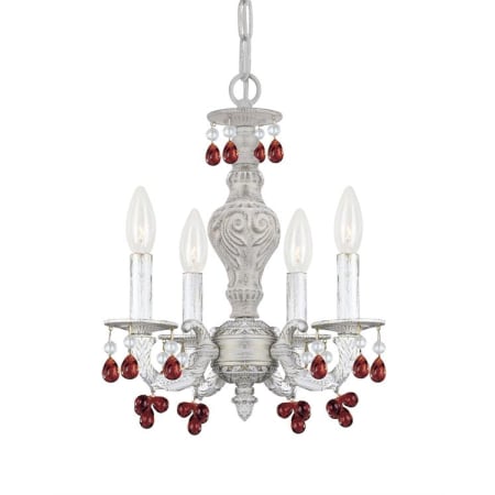 A large image of the Crystorama Lighting Group 5224 Antique White / Amber