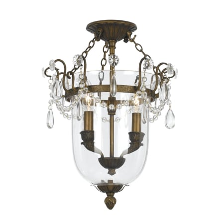 A large image of the Crystorama Lighting Group 5711 Antique Brass
