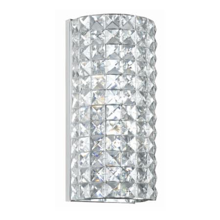 A large image of the Crystorama Lighting Group 802-CH Polished Chrome