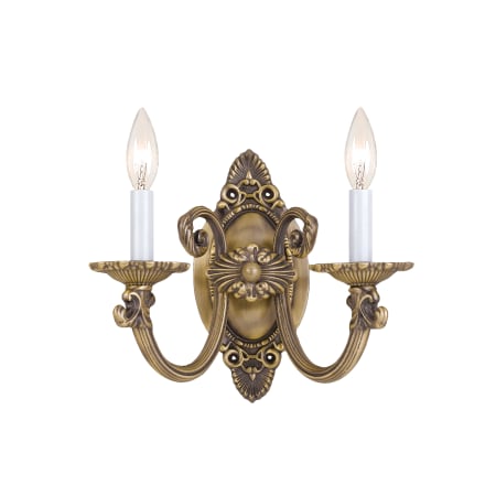 A large image of the Crystorama Lighting Group 9112 Antique Brass