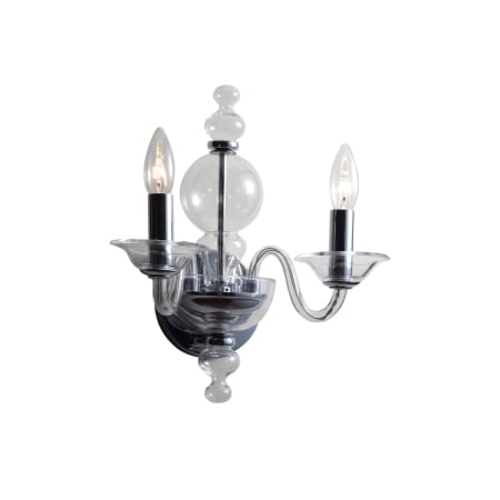 A large image of the Crystorama Lighting Group 9842-CH-CL Polished Chrome