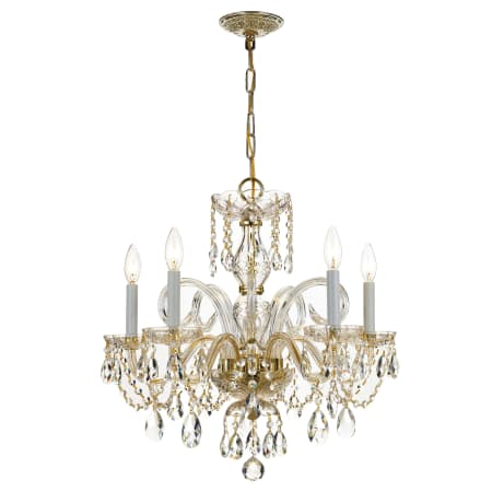 A large image of the Crystorama Lighting Group 1005-CL-S Polished Brass