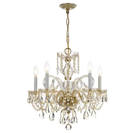 A large image of the Crystorama Lighting Group 1005-CL-SAQ Polished Brass