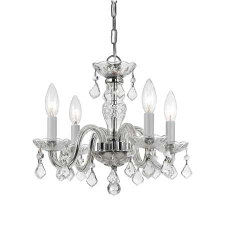 A large image of the Crystorama Lighting Group 1064-CL-SAQ Polished Chrome