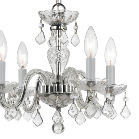 Crystorama 1064-PB-CL-MWP Traditional crystal Mini Chandeliers 15in Brass 