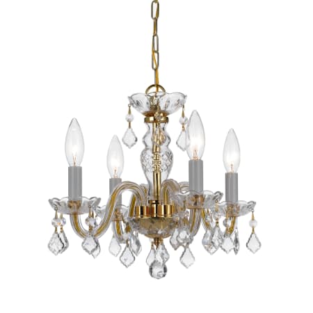 A large image of the Crystorama Lighting Group 1064-CL-I Polished Brass