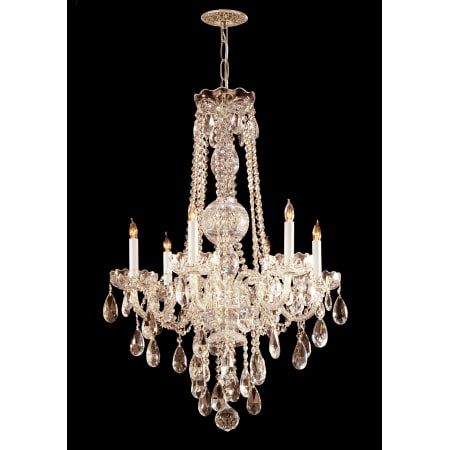 A large image of the Crystorama Lighting Group 1106-CL-MWP Polished Brass / Clear Hand Cut