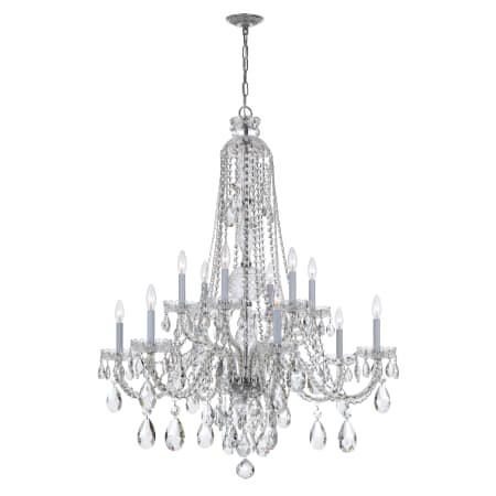A large image of the Crystorama Lighting Group 1112-CL-S Polished Chrome