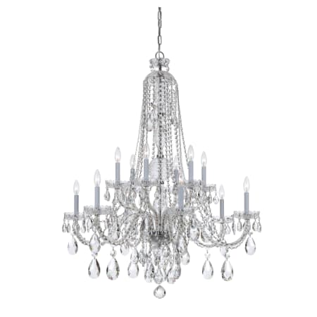 A large image of the Crystorama Lighting Group 1112-CL-S Polished Chrome