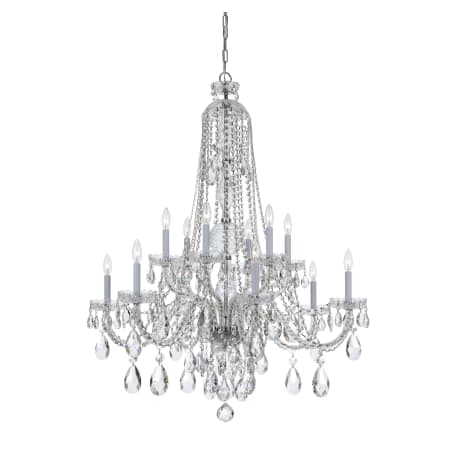 A large image of the Crystorama Lighting Group 1112-CL-SAQ Polished Chrome