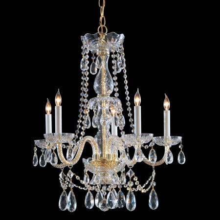 A large image of the Crystorama Lighting Group 1125-CL-SAQ Polished Brass