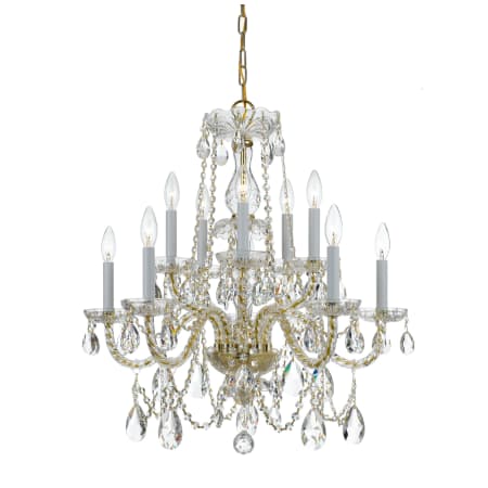 A large image of the Crystorama Lighting Group 1130-CL-S Polished Brass